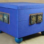 Medium Box | Blue Dupioni